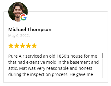 Pure Air Nation Google Review Michael